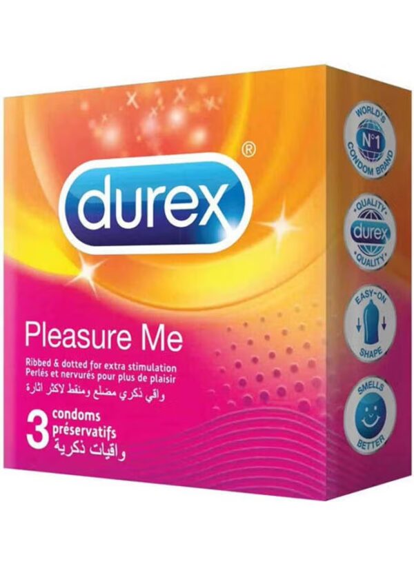DUREX. CONDOMS PLEASURE ME 3 PCS OFF 2+1