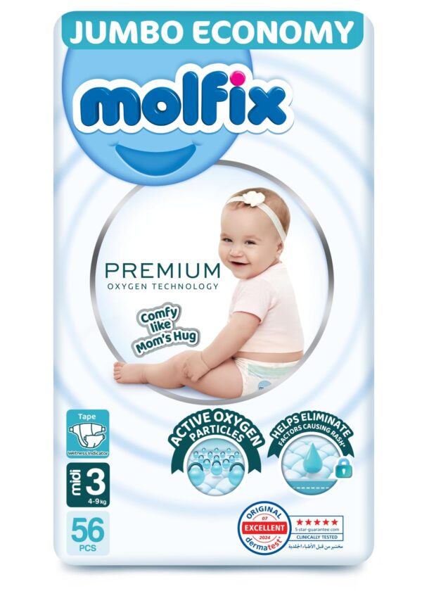 MOLFIX PREMIUM SIZE 3 MIDI 4-9 KG 56 PCS