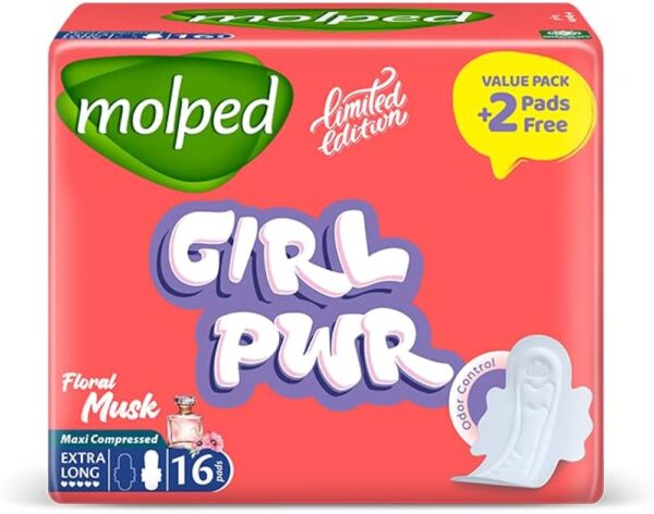 MOLPED GIRL PWR MAXI COMP. 16 PADS EXTRA LONG 2 FR