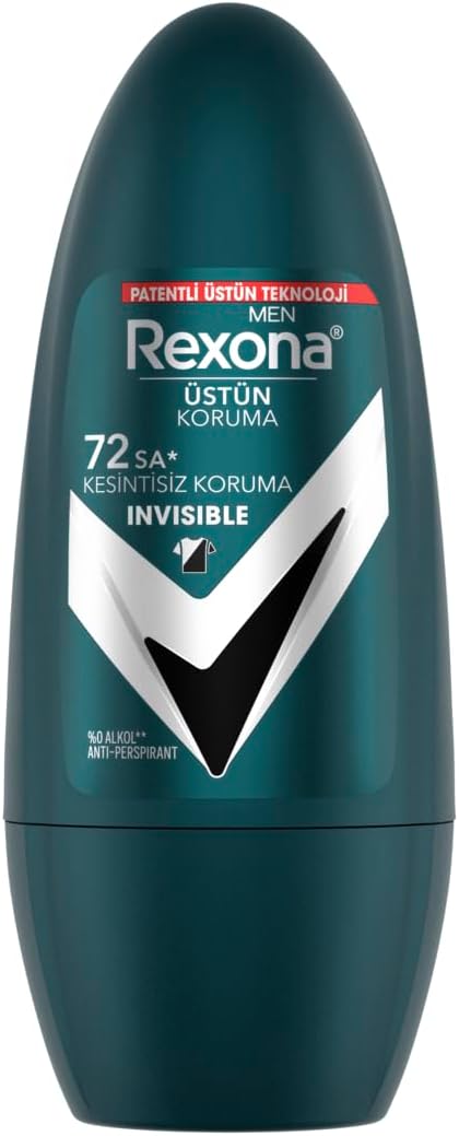 REXONA ROLL - ON MEN 50 ML INVISIBLE BLACK + WHIT