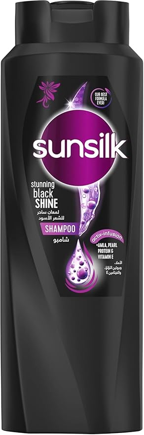 SUNSILK SHAMPOO 350 ML STUNNING BLACK SHINE BLACK